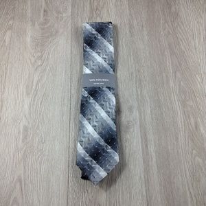 Van Heusen Silver Gradient Steel Pattern Tie